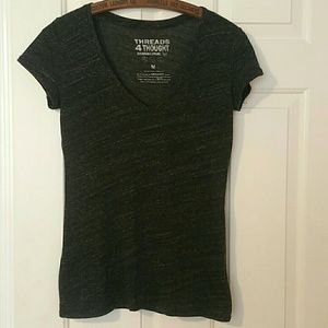 Basic gray V-neck tee